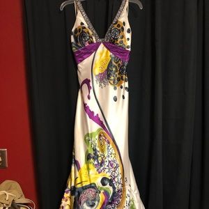 La Femme Floral Prom Dress